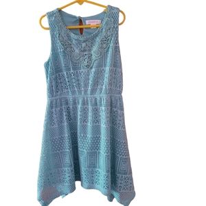 Xhilaration Girls Dress M (7/8) Sleeveless Seafoam Green Knit Lined